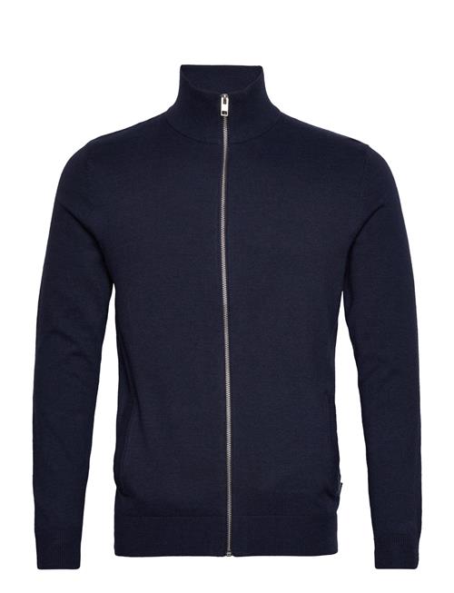 Se Jack & Jones Jjeemil Knit Turtle Zip Cardigan Noos Jack & J S Navy ved Booztlet