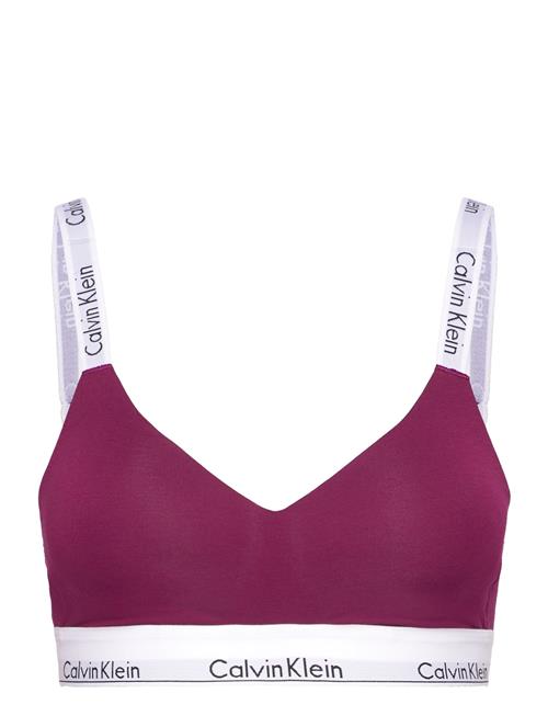 Se Calvin Klein Lght Lined Bralette Calvin Klein Purple ved Booztlet