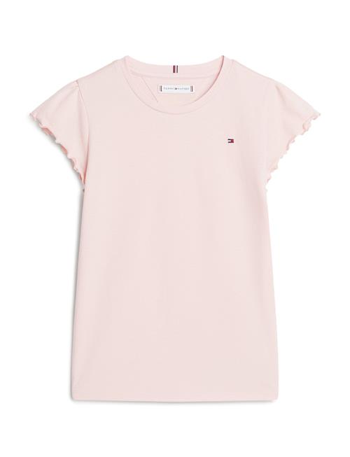 Se Tommy Hilfiger Essential Ruffle Sleeve Top Ss Tommy Hilfiger Pink ved Booztlet