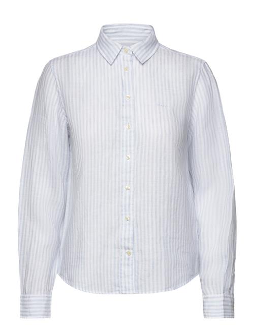 GANT Reg Linen Stripe Shirt GANT Blue