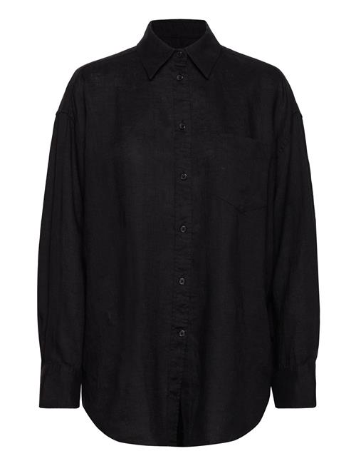 Os Linen Shirt GANT Black