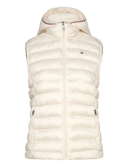 Se Tommy Hilfiger Lw Padded Global Stripe Vest Tommy Hilfiger Cream ved Booztlet