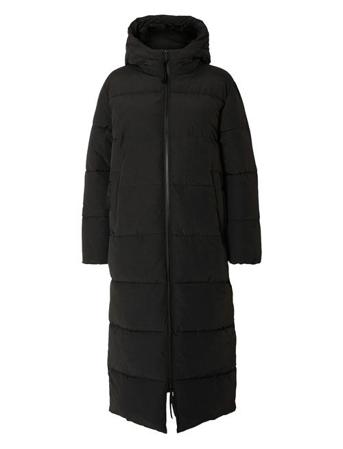 Slfjanina Long Puffer Coat Selected Black