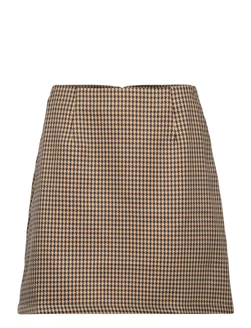 Coster Copenhagen Short Skirt In Houndstooth Coster Copenhagen Beige