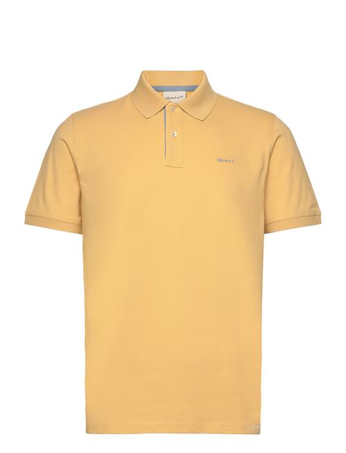 Se GANT Reg Contrast Pique Ss Polo GANT Yellow ved Booztlet