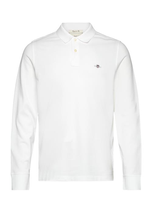 Se GANT Reg Shield Ls Pique Polo GANT White ved Booztlet