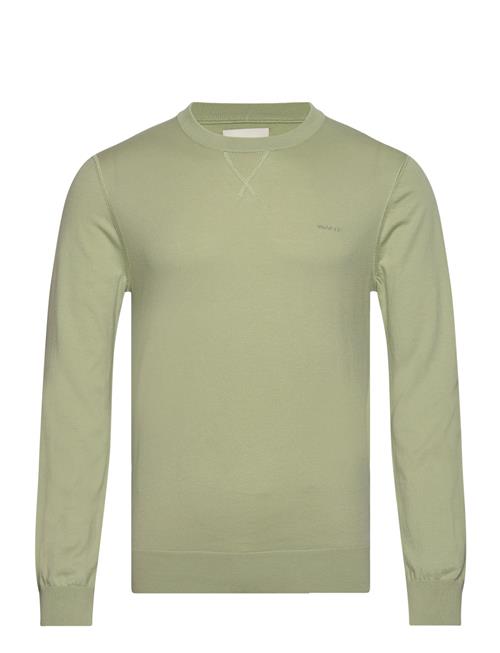 Se GANT Fine Cotton C-Neck GANT Green ved Booztlet