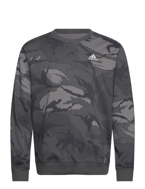 Se adidas Sportswear M Bl Camo Crw Adidas Sportswear Grey ved Booztlet