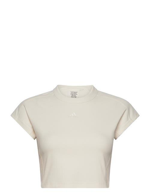 adidas Sportswear W Lng Rib Tee Adidas Sportswear Beige