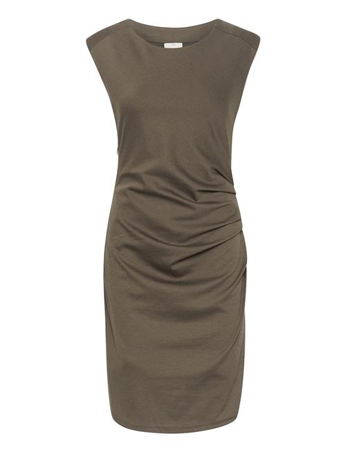 Kaffe Kaindia Round-Neck Dress Kaffe Brown