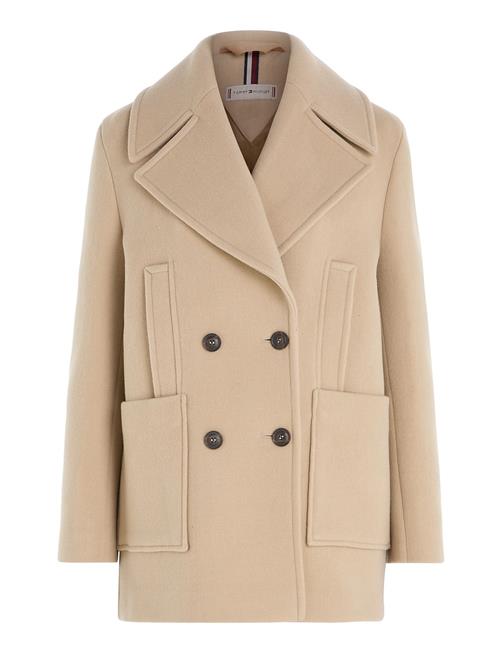 Tommy Hilfiger Relaxed Wool Blend Peacoat Tommy Hilfiger Beige