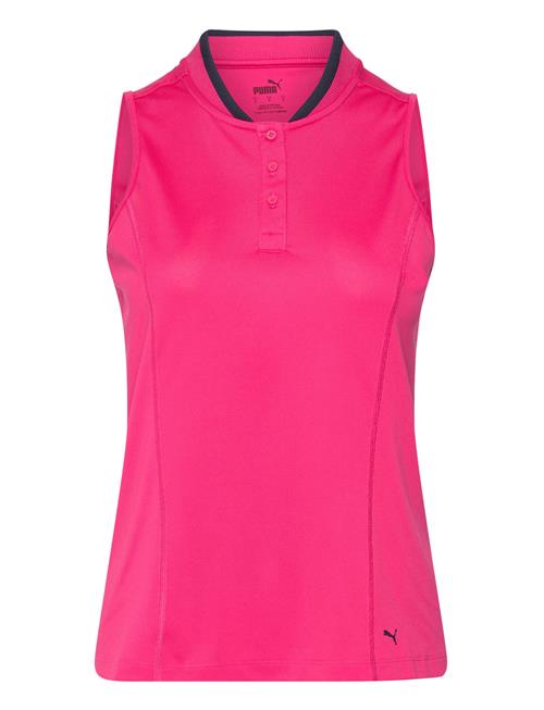 Se PUMA Golf W Range Sl Pique Top PUMA Golf Pink ved Booztlet