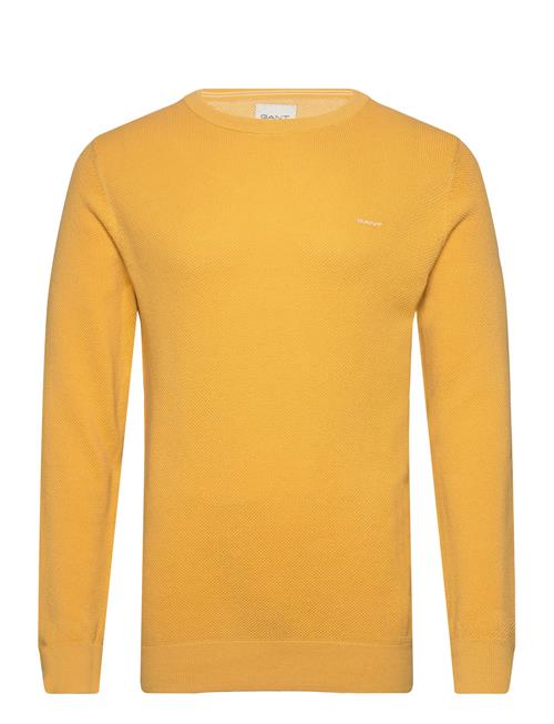 Se GANT Cotton Pique C-Neck GANT Yellow ved Booztlet