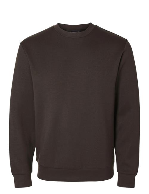 Se Selected Homme Slhemanuel Soft Crew Neck Sweat Noos Selected Homme Brown ved Booztlet