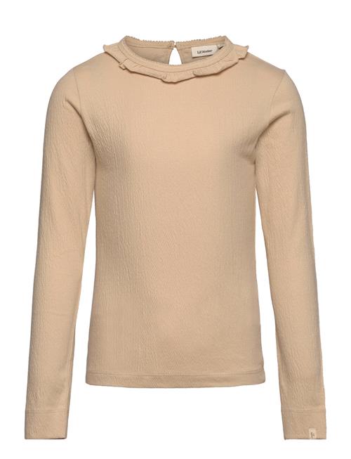 Se Lil'Atelier Nmfnalo Bea Ls Slim Top Lil Lil'Atelier Beige ved Booztlet