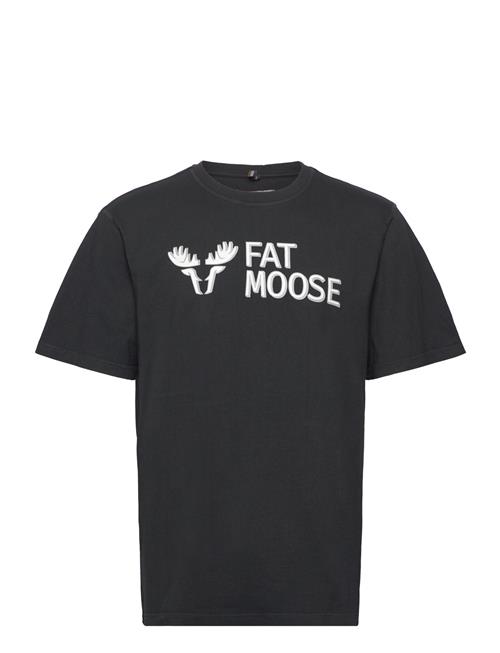 Fat Moose Fm Logo Organic Tee Fat Moose Black