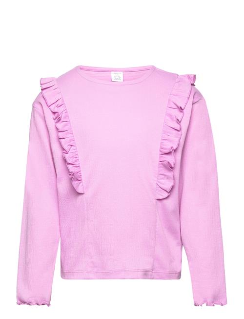 Lindex Top Long Sleeve Flounce Lindex Pink