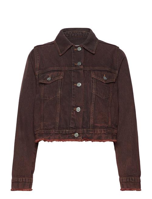 Ganni Overdyed Bleach Denim Ganni Brown