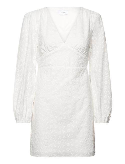 Vila Vimalina L/S Short Dress/Ka Vila White