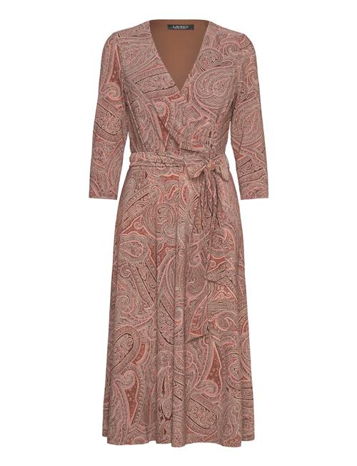 Lauren Ralph Lauren Paisley Surplice Stretch Jersey Dress Lauren Ralph Lauren Pink