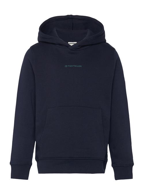 Se Tom Tailor Printed Hoody Tom Tailor Navy ved Booztlet