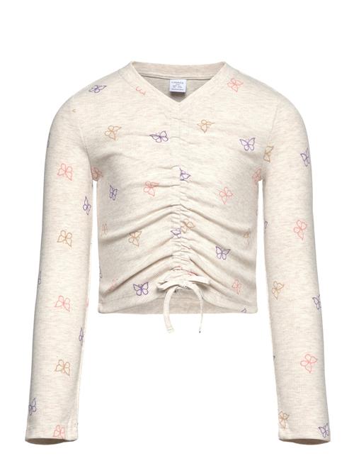 Se Lindex Top Long Sleeve Embroidery An Lindex Grey ved Booztlet