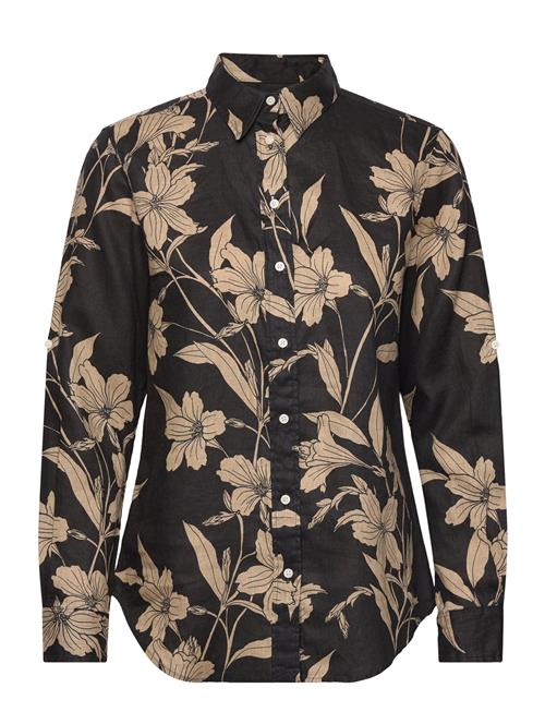 Lauren Ralph Lauren Floral Linen Shirt Lauren Ralph Lauren Black