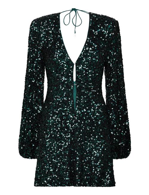 ROTATE Birger Christensen Sequins Mini Flowy Dress ROTATE Birger Christensen Green