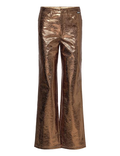 ROTATE Birger Christensen Textured High Waist Pants ROTATE Birger Christensen Gold