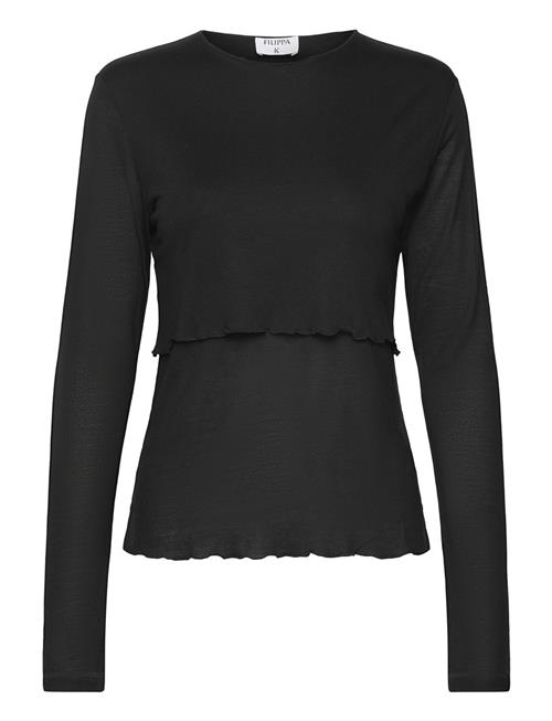 Filippa K Double Layer Longsleeve Top Filippa K Black