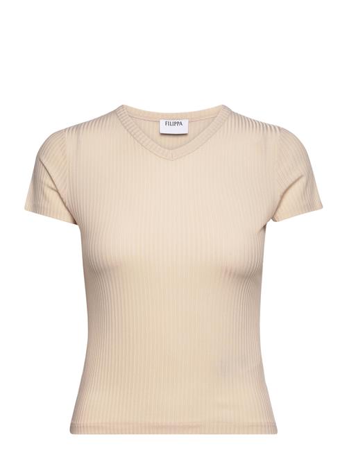 Filippa K High V Neck Tee Filippa K Beige