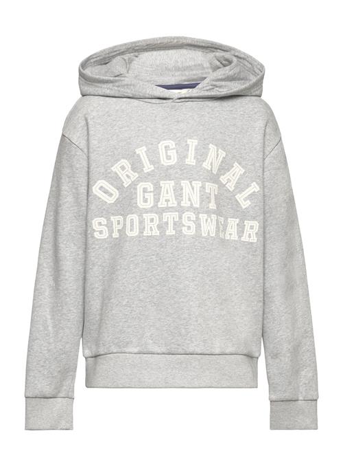 Se GANT Original Sportswear Sweat Hoodie GANT Grey ved Booztlet