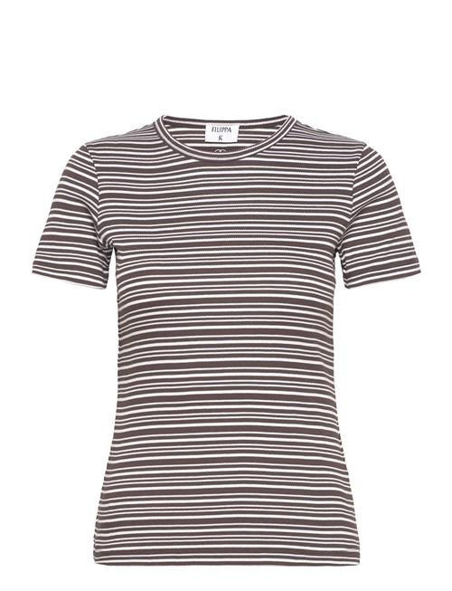 Se Filippa K Striped Tee Filippa K Brown ved Booztlet