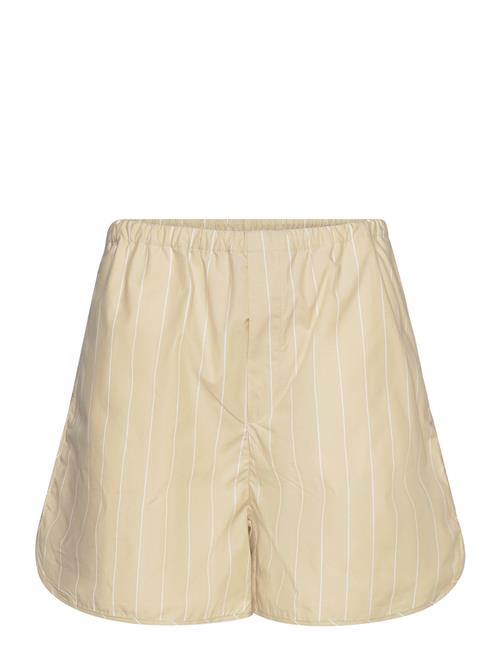 Filippa K Striped Drawstring Shorts Filippa K Beige