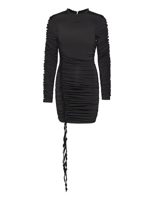 ROTATE Birger Christensen Slinky Mini Ruffle Dress ROTATE Birger Christensen Black