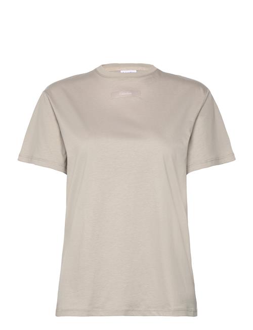 Se Calvin Klein Micro Logo T Shirt Calvin Klein Beige ved Booztlet