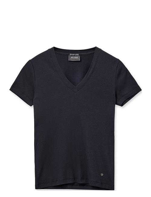 MOS MOSH Mmnicole V-Ss Rib Tee MOS MOSH Navy