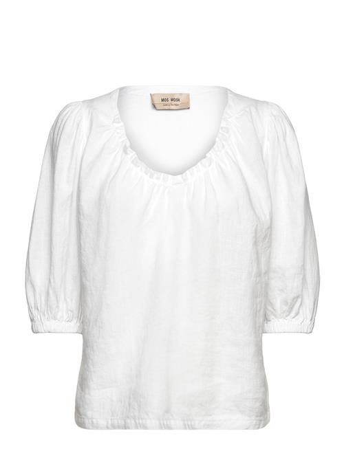 Se Mmtaissa Linen Blouse MOS MOSH White ved Booztlet