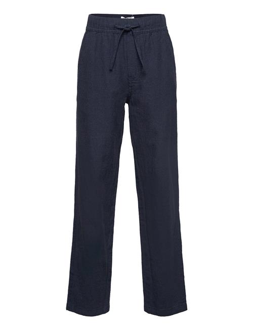 Lindex Trousers Linen Blend Lindex Navy