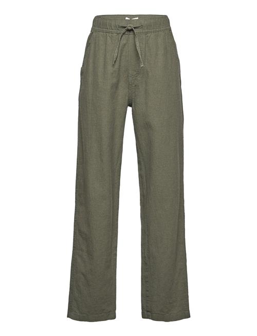 Lindex Trousers Linen Blend Lindex Green