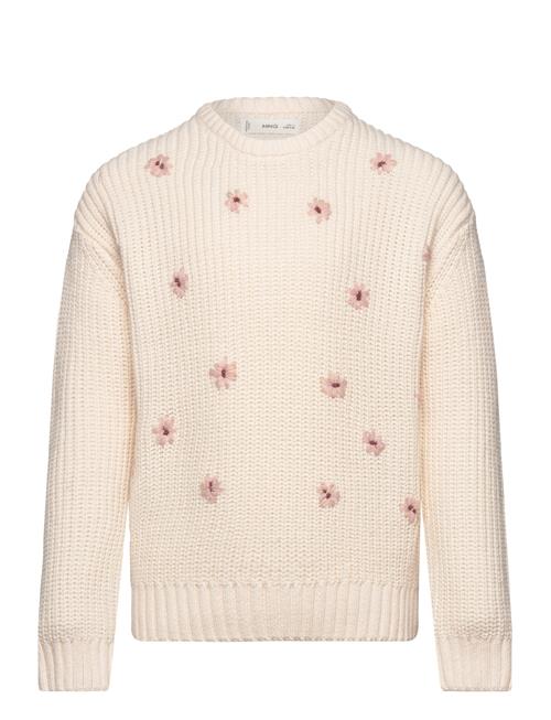 Se Mango Floral Embroidery Sweater Mango Pink ved Booztlet