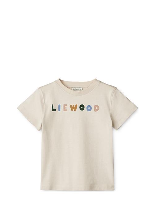 Se Liewood Sixten Placement Shortsleeve T-Shirt Liewood Grey ved Booztlet