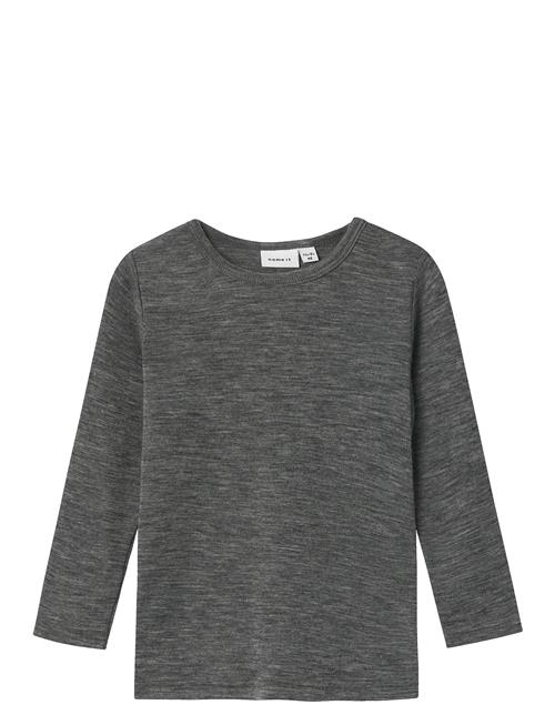 Nmmwang Wool Rib Ls Top Name It Grey