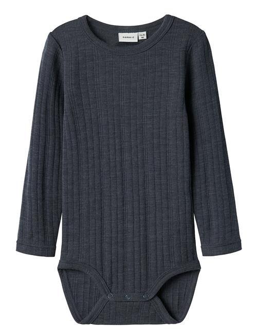 name it Nmmwang Wool Needle Ls Body Solid Noos Name It Navy