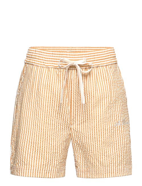 Les Deux Stan Stripe Seersucker Swim Shorts Les Deux Yellow