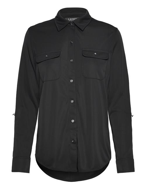 Lauren Ralph Lauren Roll-Tab Sleeve Shirt Lauren Ralph Lauren Black