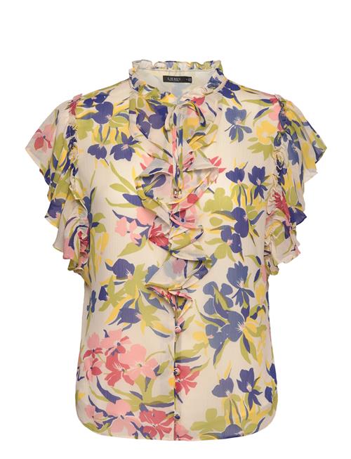 Lauren Ralph Lauren Floral Ruffle-Trim Georgette Blouse Lauren Ralph Lauren Patterned