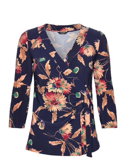 Floral Stretch Jersey Top Lauren Ralph Lauren Navy