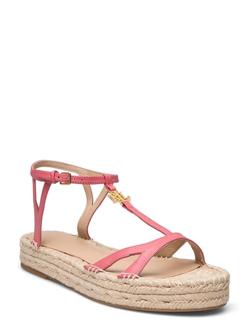 Se Lauren Ralph Lauren Payton Nappa Leather Espadrille Lauren Ralph Lauren Pink ved Booztlet