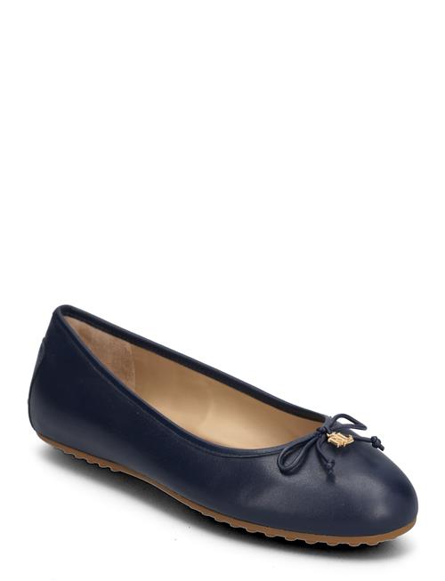 Lauren Ralph Lauren Jayna Nappa Leather Driver Flat Lauren Ralph Lauren Navy